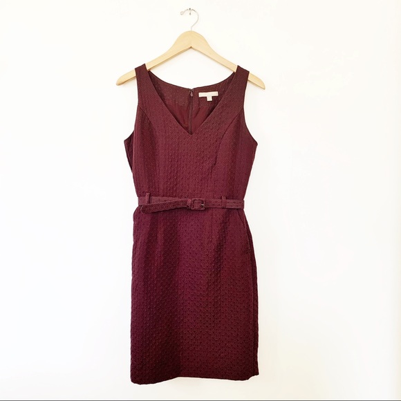 Banana Republic Purple Charlotte Belt Sheath Dress - Picture 2 of 8
